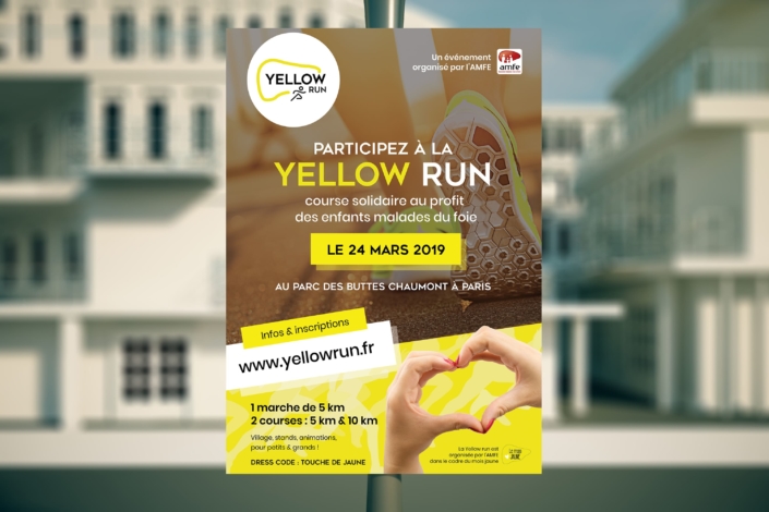 graphiste-montpellier-paris-course-solidaire-paris-yellow-run-affiche-publicitaire